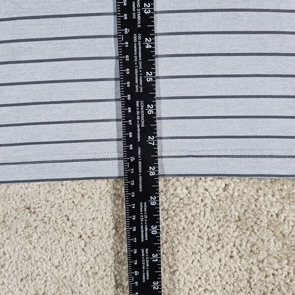 Under Armour The Playoff Polo Men’s Size Large Gray Striped Golf - Picture 7 of 7